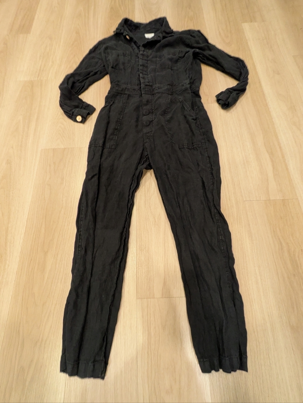 Mate Linen Black Jumpsuit Size M